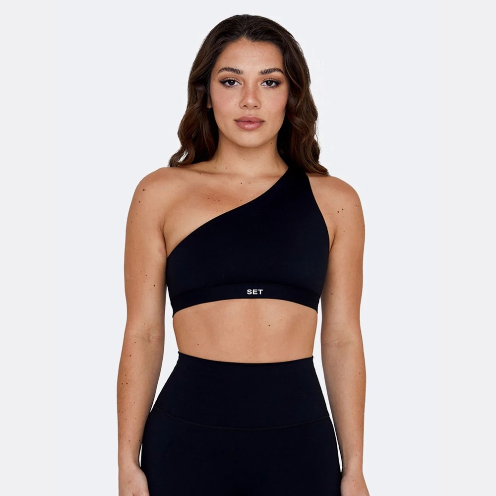 NWOT LUXFORM ONE SHOULDER BRA - ONYX